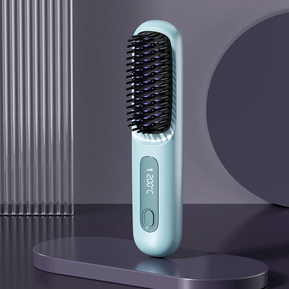 Brosse Lissante Ionique Sans Fil – Rechargeable USB-C – Écran LCD – Lisséo™