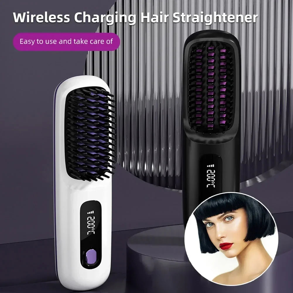 Brosse Lissante Ionique Sans Fil – Rechargeable USB-C – Écran LCD – Lisséo™