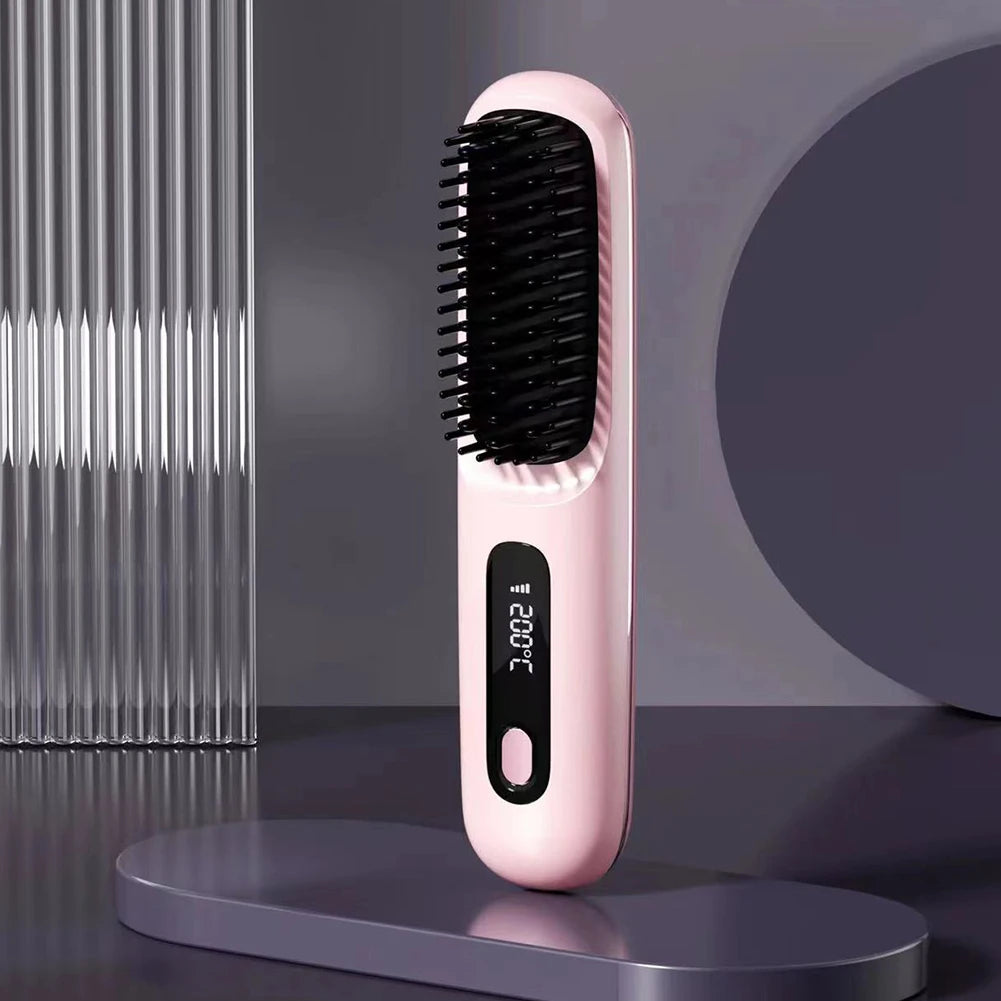 Brosse Lissante Ionique Sans Fil – Rechargeable USB-C – Écran LCD – Lisséo™