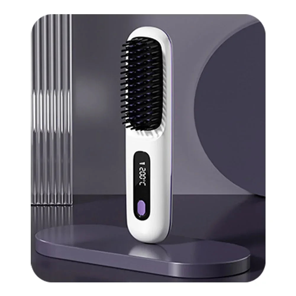 Brosse Lissante Ionique Sans Fil – Rechargeable USB-C – Écran LCD – Lisséo™