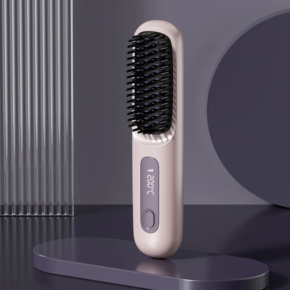 Brosse Lissante Ionique Sans Fil – Rechargeable USB-C – Écran LCD – Lisséo™