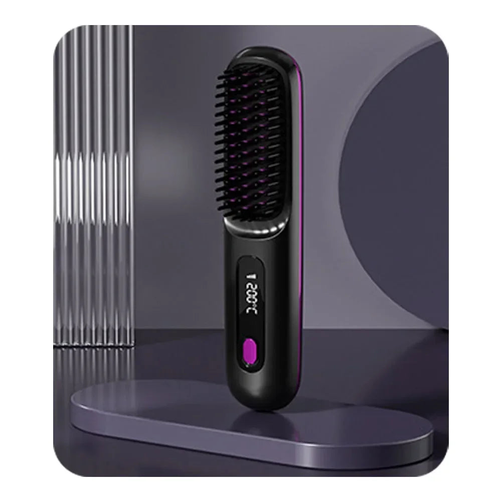Brosse Lissante Ionique Sans Fil – Rechargeable USB-C – Écran LCD – Lisséo™