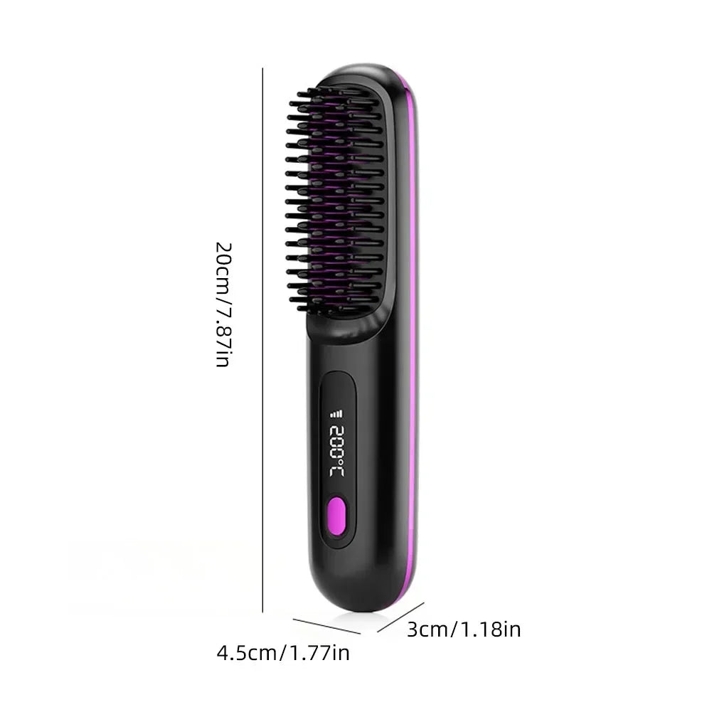 Brosse Lissante Ionique Sans Fil – Rechargeable USB-C – Écran LCD – Lisséo™